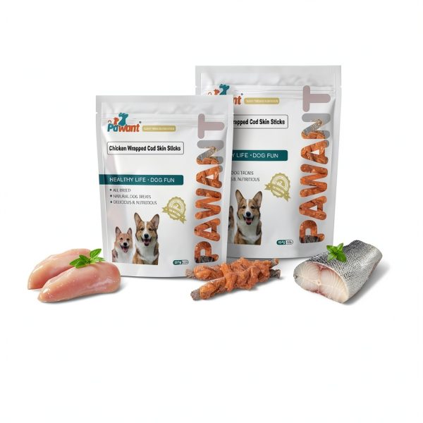 Pawant Chicken Wrapped Cod Skin Sticks Dog Dental Treats-3