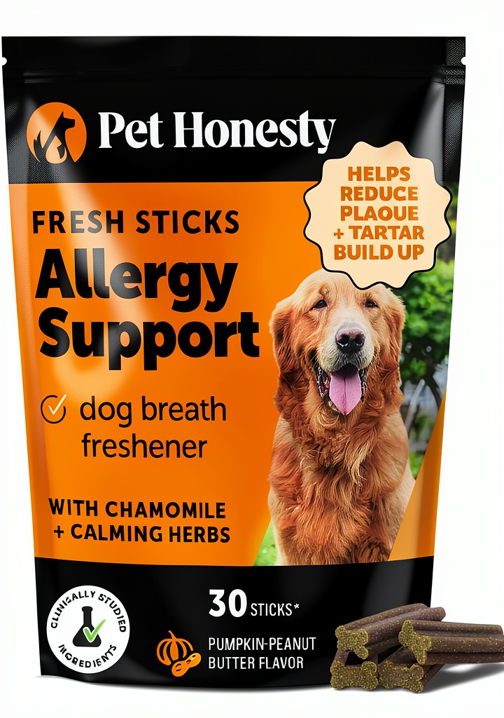 PetHonesty Dental Sticks package and chews for dogs