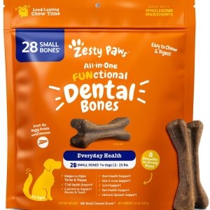 Zesty Paws Dental Bones for Dogs Teeth Cleaning Fresh Breath-0