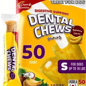 Super Pawbulous Dog Dental Chews Banana Flavor Plaque-0