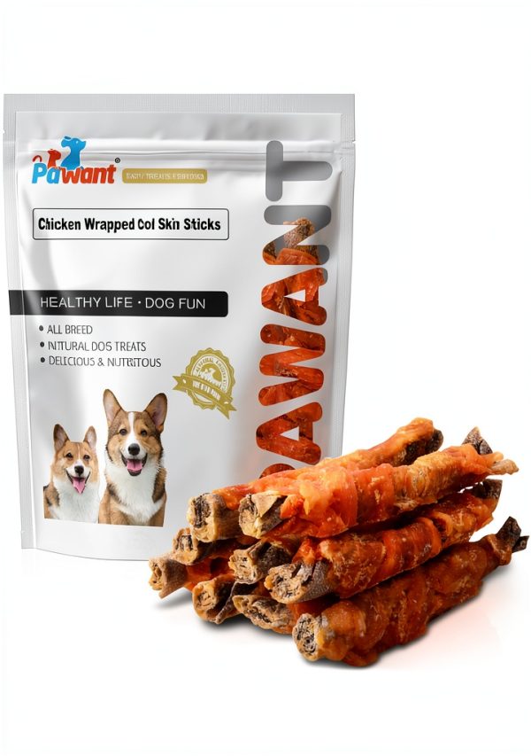 Pawant Chicken Wrapped Cod Skin Sticks Dog Dental Treats-0