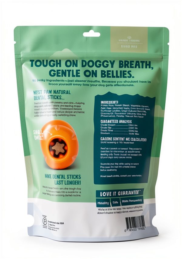 West Paw Dental Stick Dog Chew Parsley Mint Small Size-2