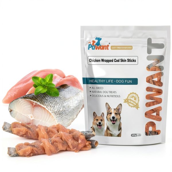 Pawant Chicken Wrapped Cod Skin Sticks Dog Dental Treats-2