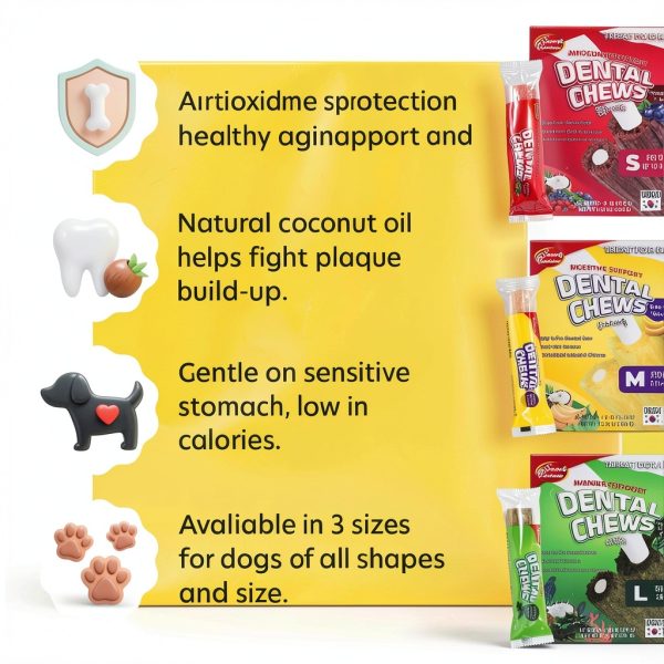 Super Pawbulous Dog Dental Chews Banana Flavor Plaque-4