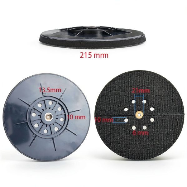 HTOOLPRO 9" Drywall Sanding Pad with 8-Hole Dust Pickup and Hook and-4