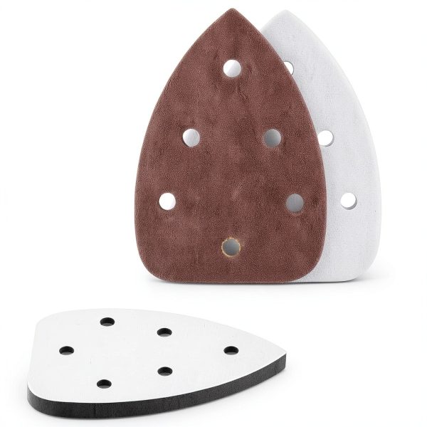 Foam Sanding Pads 5 Pack 30 Sandpaper Ceoighe 6 Hole EVA Interface-5